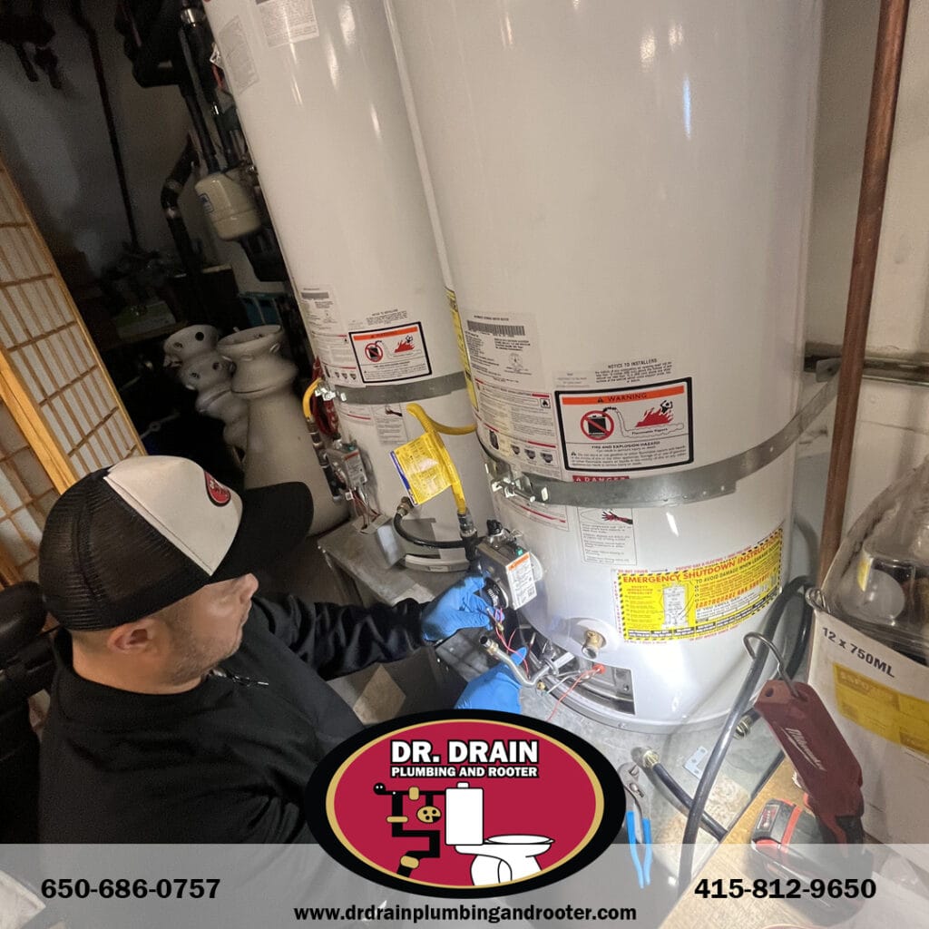 Smart home plumbing system with app-controlled water heater installed in San Francisco residence